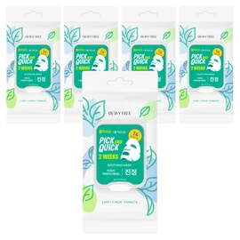 Dewytree Pick & Quick Two Weeks Soothing Mask, 5 Packs, 14 Packs / 듀이트리 픽앤퀵 투윅스 수딩 마스크, 5개, 14개입
