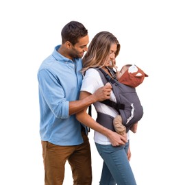 Infantino - Cuddle Up Carrier - Ergonomic Fox-Themed - Face-in Front & Back Carry - Removable Character Hood - Adjustable - Easy to Clean - 12-40 lbs (5.4-18.1 kgs) - Grey - 1 Piece