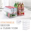 LotFancy Refrigerator Organizer Bins, 4 Pack,10x6x3 in, Clear Plastic Storage