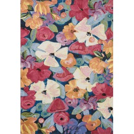 Loloi II Botanical Navy/Multi 2'-5" x 11'-2" Runner Rug
