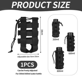 CVFRTT 1 Piece Camping Water Bottle Bag, Nylon Tactical Water Bottle Bag, Portable Water Bottle Bag, Adjustable Water Bottle Bag With Drawstring, Suitable For Cycling, And Daily Commuting