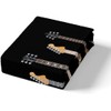 Loussiesd Guitar Printed Bedding Set Teens Rock Music Theme Duvet