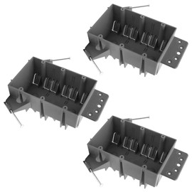 HUIXHAO 3 Gang Electrical Box New Work,Gray 44 Cu.in Electrical Outlet Boxes for Home Improvement,ETL,Fire Rated for 2 Hours.(Pack of 3)
