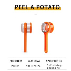 Peeler with Container - Double-Sided Stainless Steel Cutter Carrot Peeler,Kitchen Gadget, Peeling Tool for Carrots Potatoes