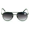 V.W.E. Metal Tinted Reading SunGlasses - Spring Hinge Tear Drop