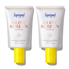 Supergoop! Glowscreen SPF 40, Sunrise (Champagne Glow) - 20 mL, 2 Pack - Glowy Primer + Broad Spectrum Tinted Sunscreen - Helps Filter Blue Light - Hydration - Hyaluronic Acid & Vitamin B5