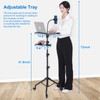 Tossbiss Laptop Tripod on Wheels with 2 Shelves, Portable Projector