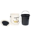 SOTECH Round Compost Bin Kitchen Garbage Can for Kitchen Counter