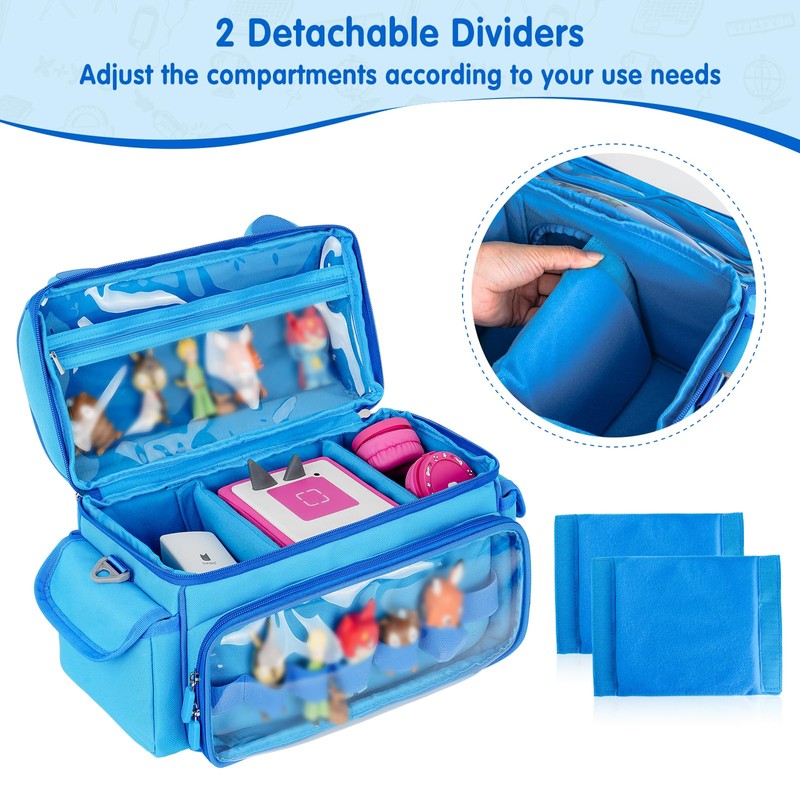 Carrying Case Compatible with Tonies Figure Accessories, blue, Functional