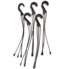 Replacement 4 Strand Plastic Hangers for 12" Hanging Baskets - Set of 5 (Brown)