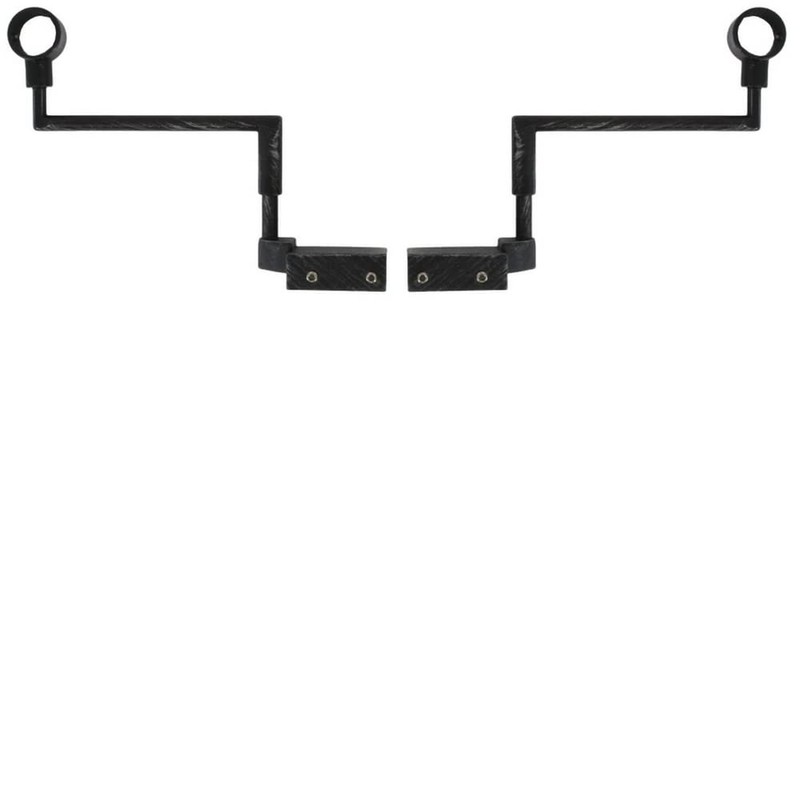 Curtain Pole Bracket, No Drilling - Easy Attachment for Double