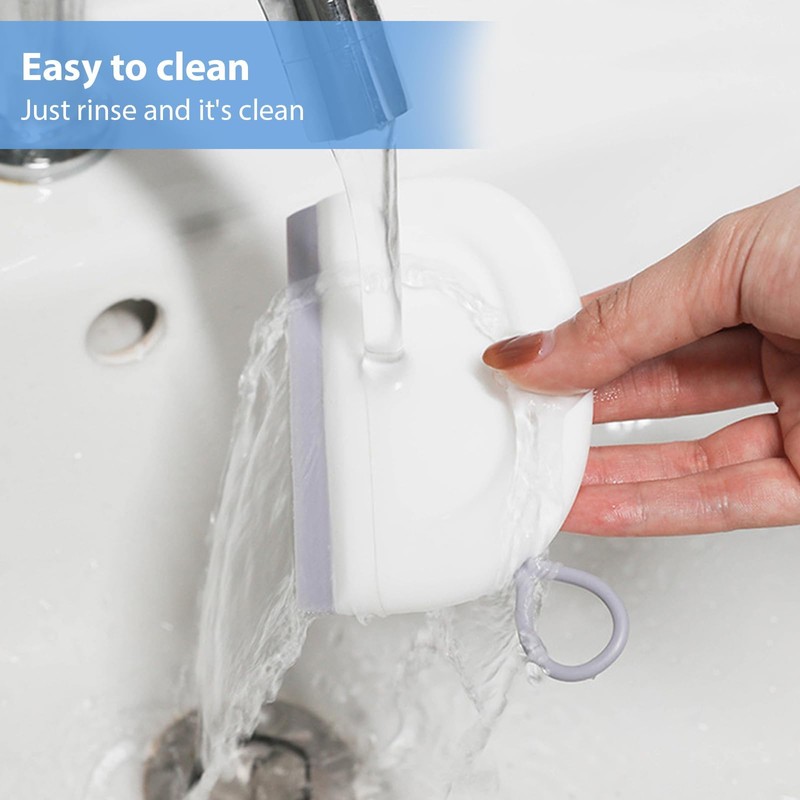 CLKE 2Pcs Mini Squeegee, Small Squeegee Soft PVC, Shower Squeegee,