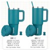 BJPKPK Insulated Tumblers With Handle And Straw 40 oz Stainless