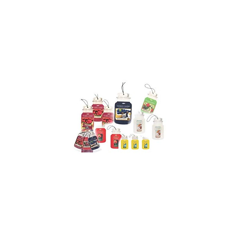 YANKEE CANDLE Car Jars 5 Assorted Fruit Variety Scents Paperboard