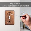 YDJSA Solid Walnut Light Switch Cover Decorative Single Toggle Wall