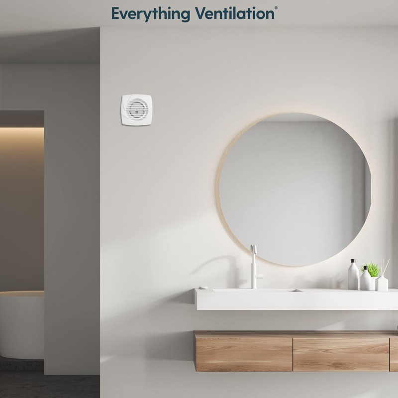 Low Profile Axial Bathroom Extractor Fan | Wall or Ceiling
