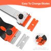 Ywmoml 3 Pack Razor Blade Scraper Set, Includes 30 Plastic