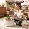 Luckyiren Oval Cotton Rope Shelf Basket with Handles, 13.5-Inch Storage