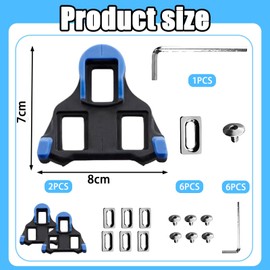 MOAZIFI SPD Cleats Compatible with Shimano SPD SL Pedals - 2 Pairs of Mountain Bike Shoe Plates, 1