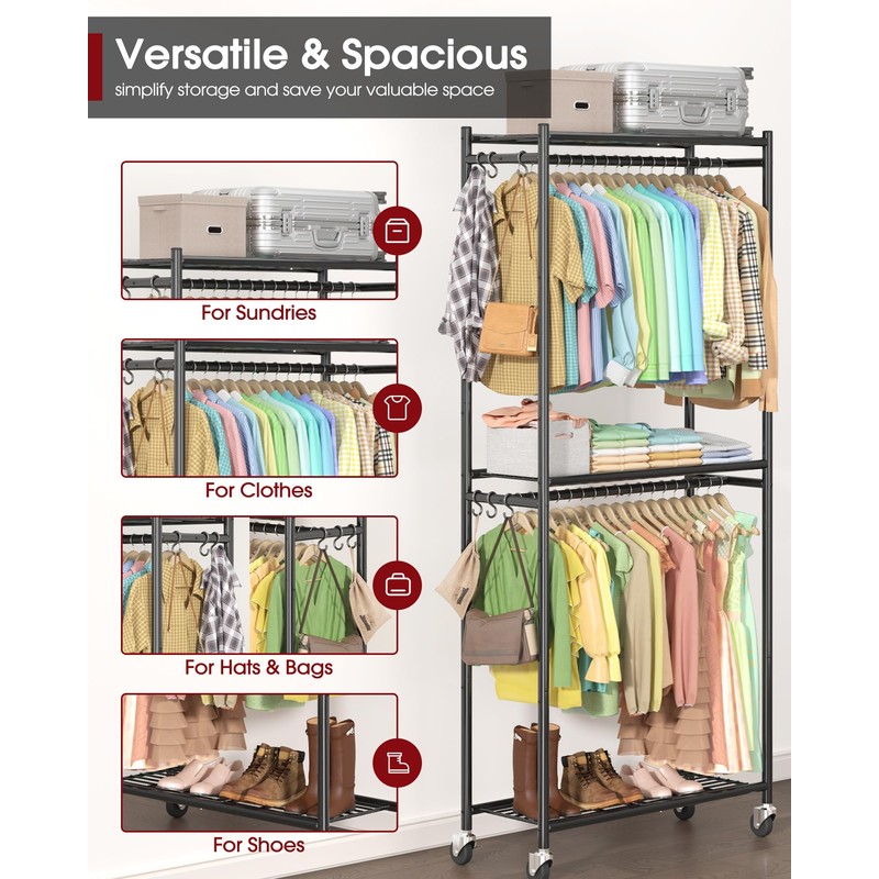 Sakugi Clothes Rack - 33.0" x 12.2" x 79.5" Clothing