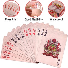 Mr. Gadget's Solutions Set 50 Pound Design Rose Gold Foil Plated PET Rose Gold Playing Cards