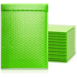 Yomuse 25pcs A4 Padded Envelopes, 240mm x 320mm (9.5x12.6 Inch) Poly Bubble Mailers Self Seal, Waterproof Postal Bags for Mailing/Packaging (Green)