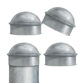 VIVIDA 2-3/8" Fence Post Cap 4 PCS, Chain Link Post Caps, Galvanized Steel, for 2-3/8" OD Pipe, Chain Link Fence Parts