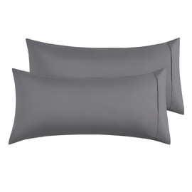 Cushion Cover 50 x 90 cm, Set of 2 - Premium Microfibre Super Soft - Cushion Cover 50 x 90 cm - Dark Grey
