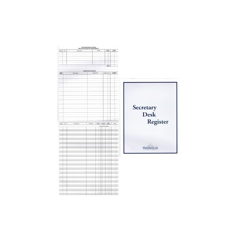 Secretary Deskbook Check Register - Size 6 3/8 x 8