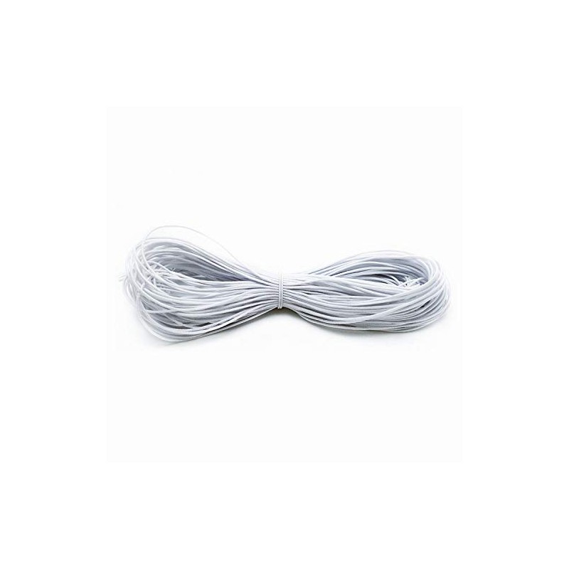Amaney 0.8mm White Elastic Cord Beading Threads Stretch String Fabric