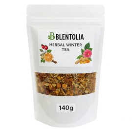 Blentolia Herbal Winter Tea – Caffeine-Free Loose Herbal Blend – 100% Natural Seasonal Wellness – Immune & Throat Comfort Support – 140g