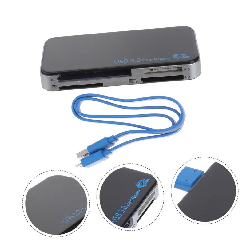 KONTONTY USB Compact Flash Multi-Card Reader Adapter for High-Speed Data