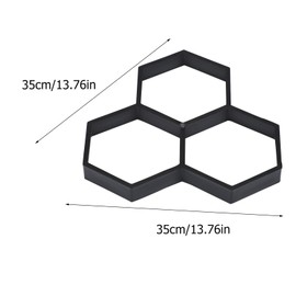 BESPORTBLE Concrete Molds and Forms, Concrete Paver Mold Black Plastic Stepping Stone Maker Walkways Maker for Patio, Lawn & Garden, 13.65x13.65inch