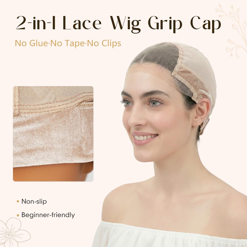 Wig Grip Cap for Lace Front Wigs, Glueless Non Slip