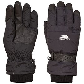 Trespass Gohan II, Black, L, Warm Padded Waterproof Gloves Adult Unisex, Large, Black
