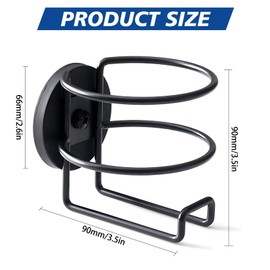 Forbabe Cup Holder Magnetic Wall Mount Car, Stainless Steel Drink Holder Bottle Holder Can Holder Cup Holder Car for Tractor, Refrigerator, Mower, Treadmill, Metal Surface