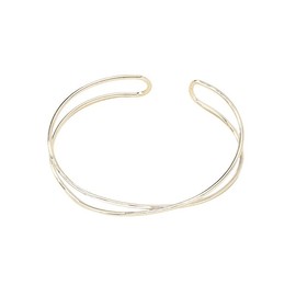 Dainty Arm Cuff Bracelet for Women Gold/Silver Adjustable Upper Arm Cuff Layered Bangle Bracelet Open Knot Bracelet Summer Beach Charm Fashion Jewelry, Small, no gemstone
