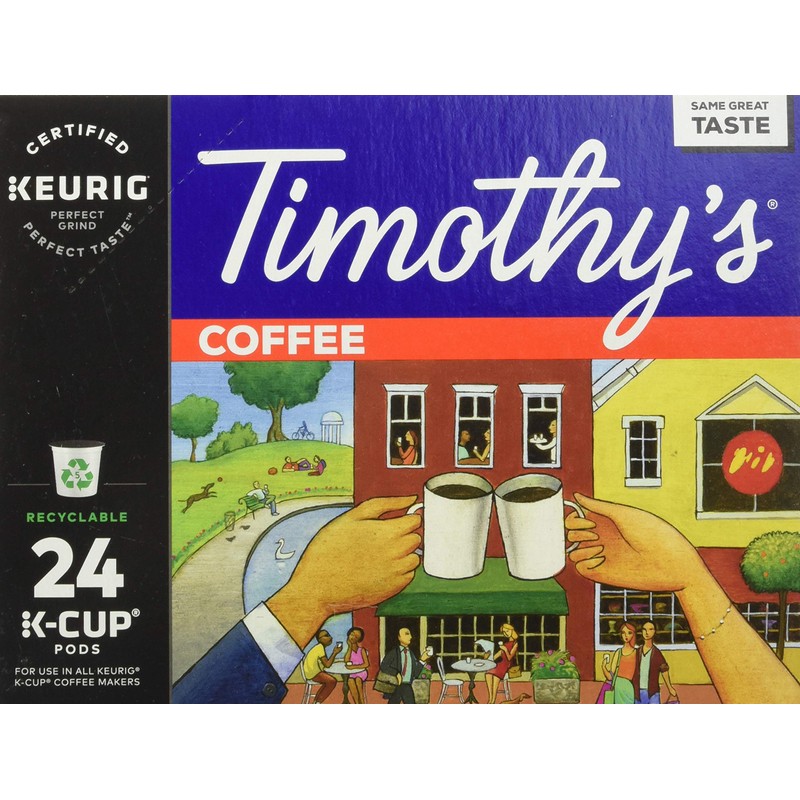 Timothy's World Coffee Cinnamon Pastry K-cup for Keurig Brewers, 24