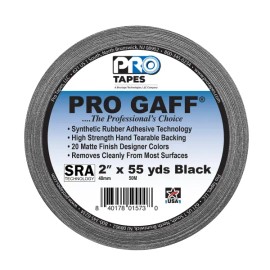Pro 프로 개퍼 개퍼스 테이프 2인치 x 55야드 블랙 Pro Gaffer Gaffers Tape 2 Inch x 55 Yards Black [1]