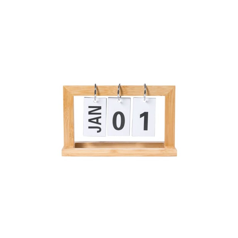 Perpetual Folding Calendar Bamboo Wood Desk Calendar for Office, Household