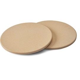 Napoleon Personal Sized Pizza Baking Stone Set - BBQ Grill Accessories, Two 10-inch Personal Pizza Baking Stones, Stone Oven Pizza, Pizzeria Results, Easy To Use, Use In BBQ Grill or Oven