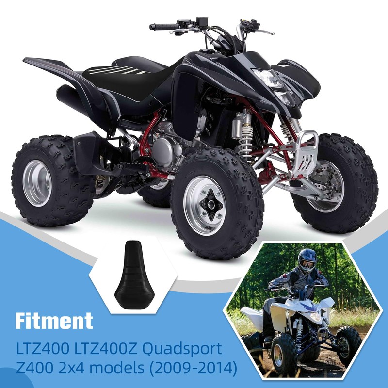 Wacece ATV Seat Cover Non-Slip Soft Waterproof for LTZ400 LTZ