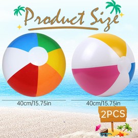 AOOTUERL 2 PCS Inflatable Panel Beach Ball， Beach Ball Football Small Blow Up Beach Balls Water Game，for Holiday Swimming Pool Party Beach， Kids and Adults Summer Pool Party Toys
