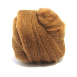 CyberloxShop 100g Dyed Merino Wool Top Roving Sienna Brown Dreads 64's for Felting Spinning