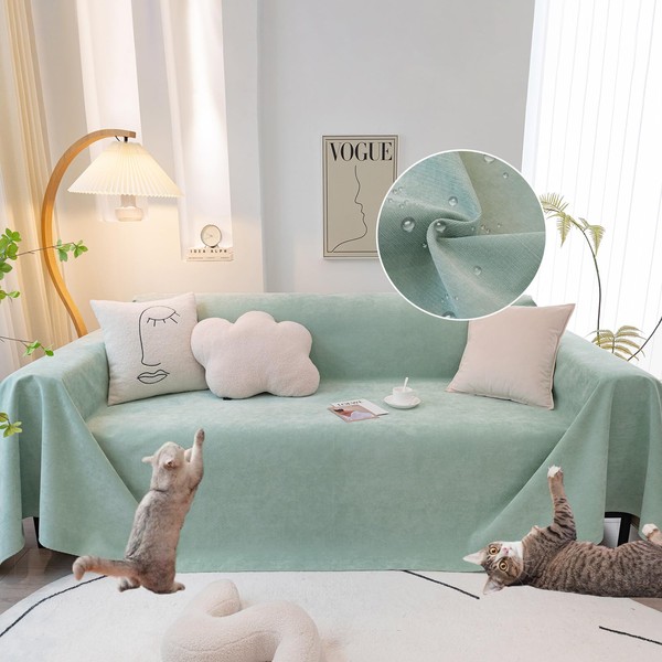 STACYPIK Green Pets Couch Cover Waterproof Sofa Cover for 2