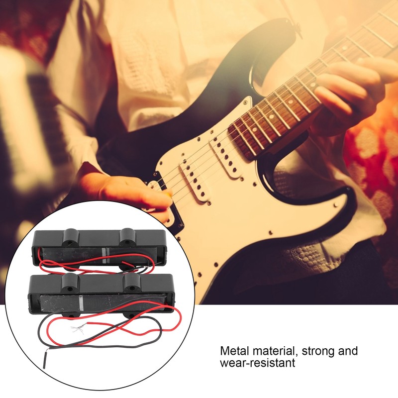 2Pcs 4 String Bass Pickup Bridge Volume Collection Equalizer Electric