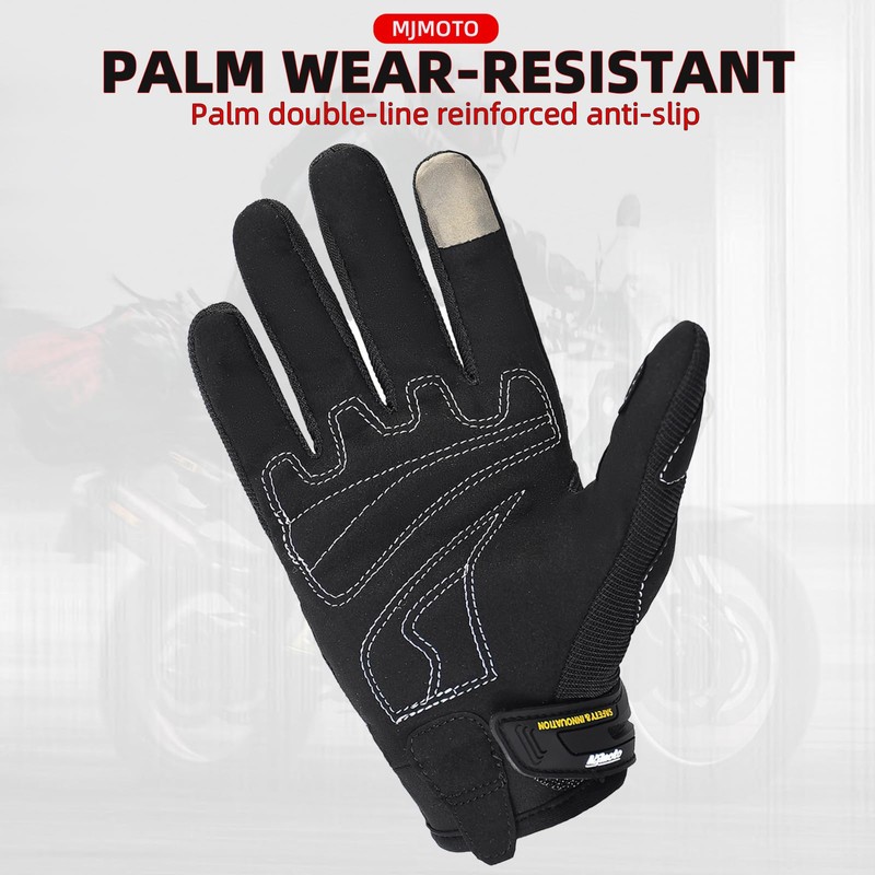 mjmoto Motorcycle Gloves Men Touch Screen Motocross BMX ATV MTB