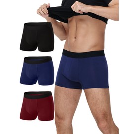 BATTEWA Oeko-TEX Certified Incontinence Underwear for Men Breathable Leak Proof Underwear Cotton Protective Boxer Briefs Adult Panties Absorbency 50ml,3Pack（Large，Blue）
