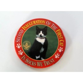 BILL CLINTON SOCKS FIRST CAT INAUGURATION Campaign Button 3" Political Pinback