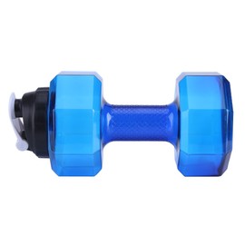 Botella de Gran Capacidad con Forma de Mancuernas Ejercicio Deportes Botella de Agua Gimnasio Gimnasio Taza de Entrenamiento Tapa a Prueba de Fugas(Azul),Botellas